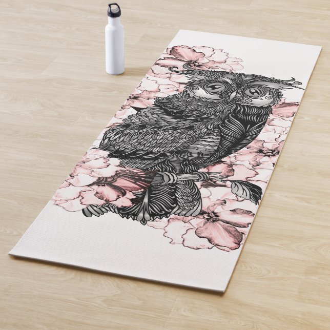 Tapis De Yoga Orchidées roses (En situation)