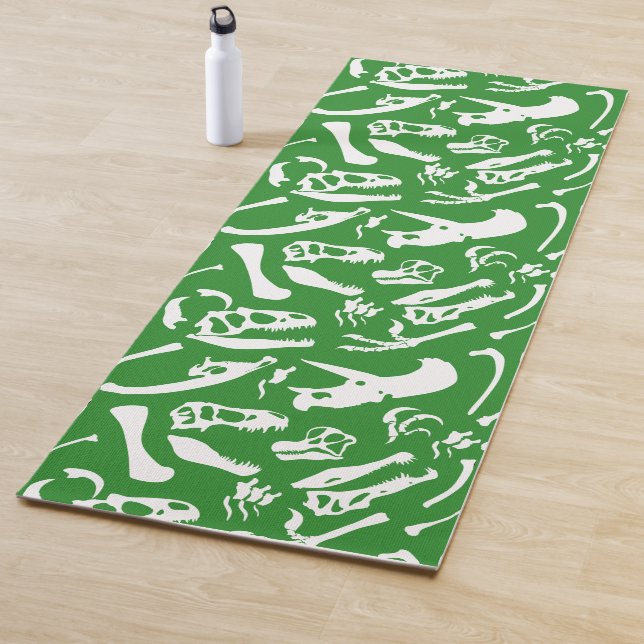 Tapis De Yoga Os de dinosaure (vert) (En situation)