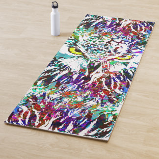 Tapis De Yoga Owl Yoga Mat | Chouette colorée | Chouette Abstrai