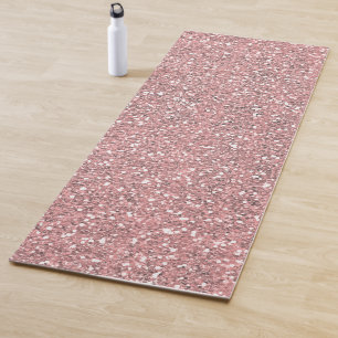Tapis De Yoga Paillettes roses scintillantes glamour filles tend
