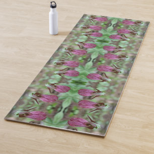 Tapis De Yoga Paire Abstraite Pink Lady Slipper Orchid