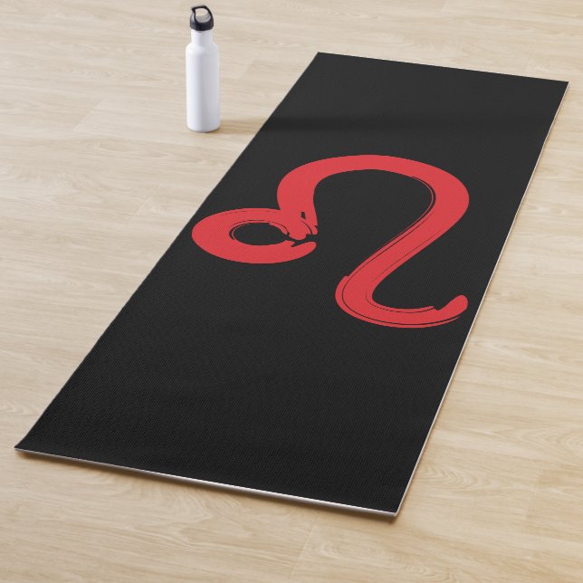 Tapis De Yoga Panneau rouge LEO Zodiac Juillet Août Anniversaire (En situation)