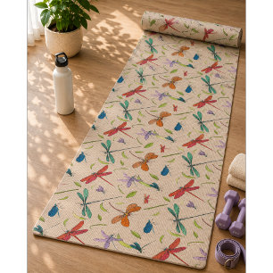 Tapis De Yoga Papillon de nuit coloré motif