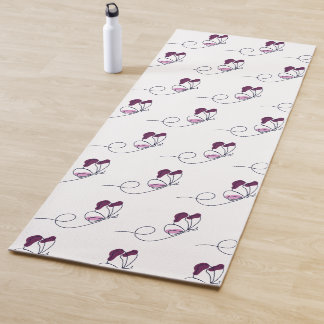 Tapis De Yoga Papillon linéaire violet