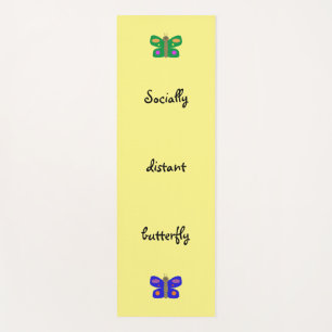 Tapis de yoga papillon socialement distant