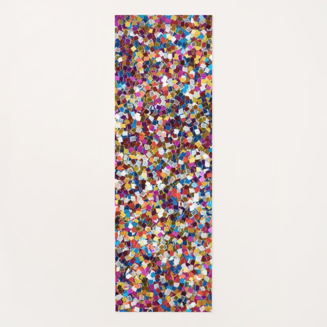 Tapis De Yoga Parties scintillant multicolore enrichie (Devant)