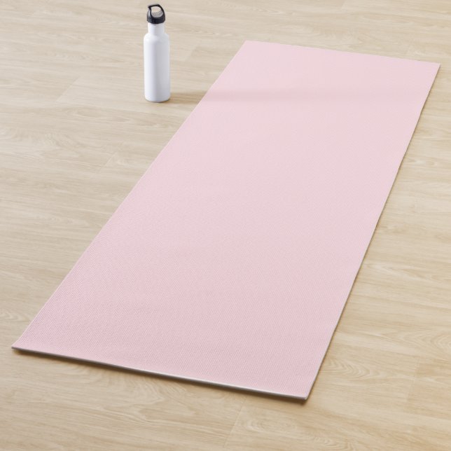Tapis De Yoga Pastel Baby clair rose uni couleur minimaliste (En situation)