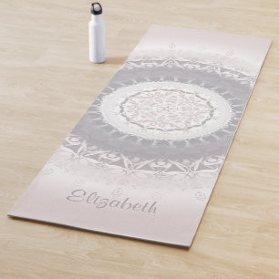 Tapis De Yoga Pastel Mandala Rose Gold Monogramme Yoga Mat