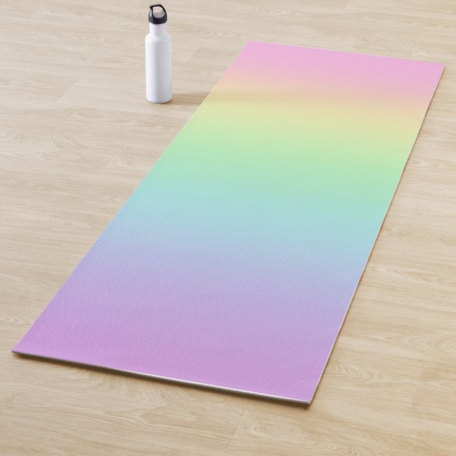 Tapis De Yoga Pastel Rainbow Gradient Yoga Mat (En situation)