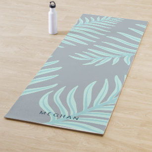 Tapis De Yoga Pastel Tropical Feuille Monogram Yoga Mat