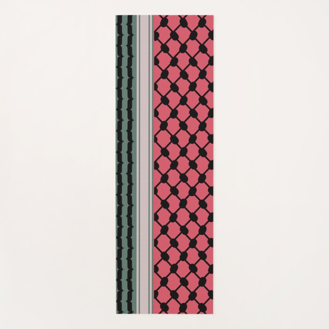 Tapis De Yoga Pastèque palestinienne Hatta Keffiyeh Kufiya Folk (Devant)