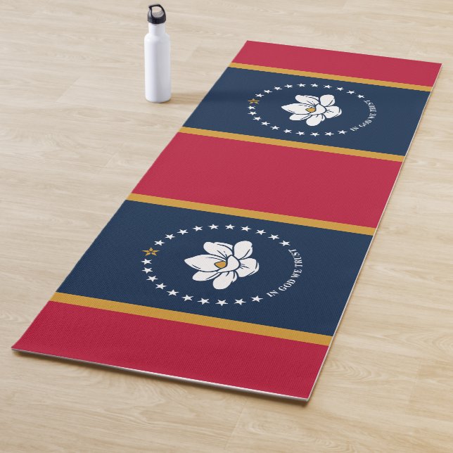 Tapis De Yoga Patriotic Yoga Mats with flag of Mississippi State (En situation)