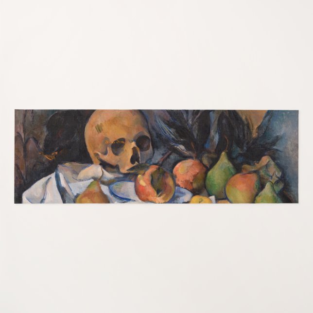 Tapis De Yoga Paul Cezanne - La vie morte avec le crâne (Devant (Horizontal))
