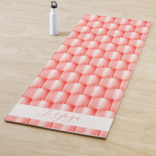 Tapis De Yoga Peach Coral Metallic Abstrait Élégant Le Yoga