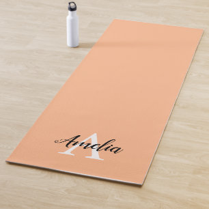 Tapis De Yoga Peach Monogram Script Yoga Mat