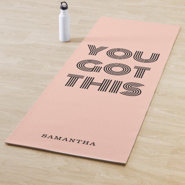 Tapis De Yoga Peachy Rose Personnalisé VOUS AVEZ CETTE Motivatio (En situation)