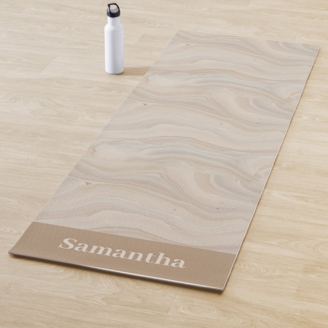 Tapis De Yoga Pebbled Sandstone Texture Neutral Wabi-Sabi (En situation)