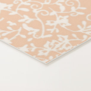 Tapis De Yoga Pêcher le Yoga Mat avec le modèle floral blanc mod