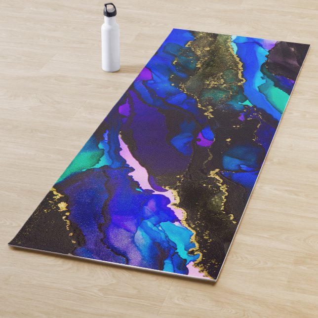 Tapis De Yoga Peinture à l'encre d'alcool étonnante Yoga Mat (En situation)