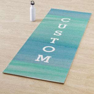 Tapis De Yoga Peinture couleur vert mer épais personnalisé