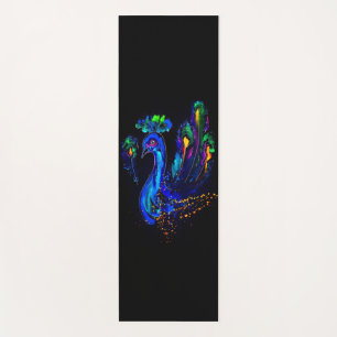 Tapis De Yoga Peinture Whimsical Peacock