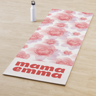Tapis De Yoga Peony Floral Yoga Mat Custom Fête des Mères Cadeau