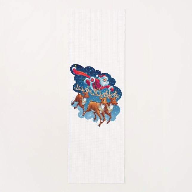 Tapis De Yoga Père Noël Sleigh Adventure (Devant)