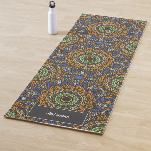 Tapis De Yoga Pères de la vie Mandala motif rétro nom personnali