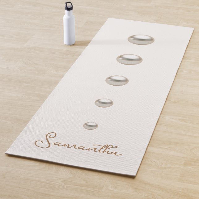 Tapis De Yoga Perles blanches (En situation)