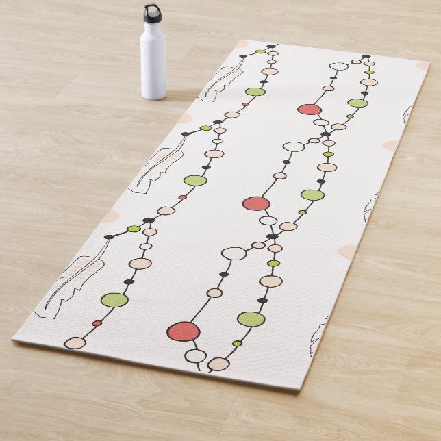 Tapis De Yoga Perles et plumes de sauce moderne (En situation)