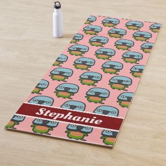 Tapis De Yoga perruche à poitrine rouge