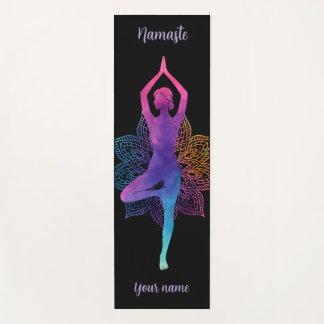 Tapis De Yoga Personalized Yoga Mat – Colorful Yoga Pose