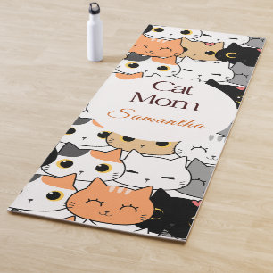 Tapis De Yoga Personnalisable Cat-Mom