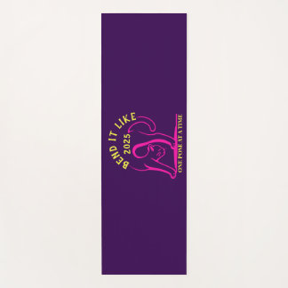 Tapis De Yoga Personnalisable "Plier comme 2025" Yoga Cat