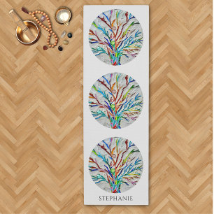 Tapis De Yoga Personnalisé Abstrait