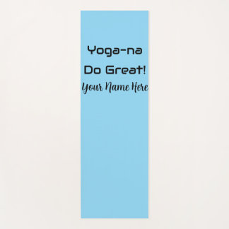 Tapis de Yoga personnalisé bleu pour une grande in