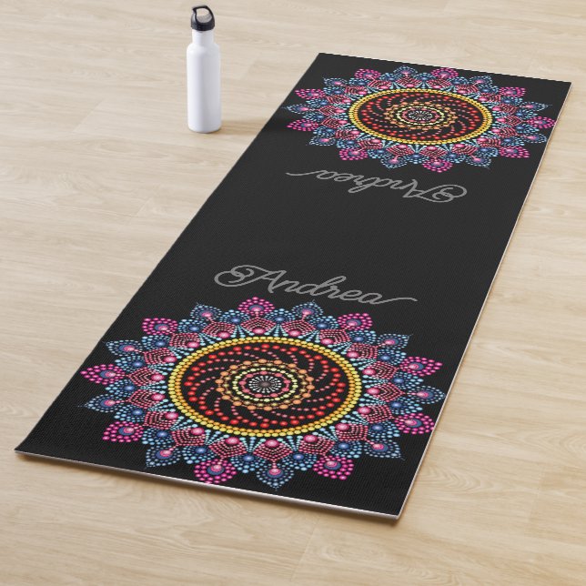 TAPIS DE YOGA PERSONNALISÉ DOT MANDALA CRÉATIVE VOTRE PROPRE CUT (En situation)