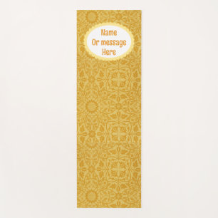 Tapis De Yoga Personnalisé Golden Yellow William Morris Floral