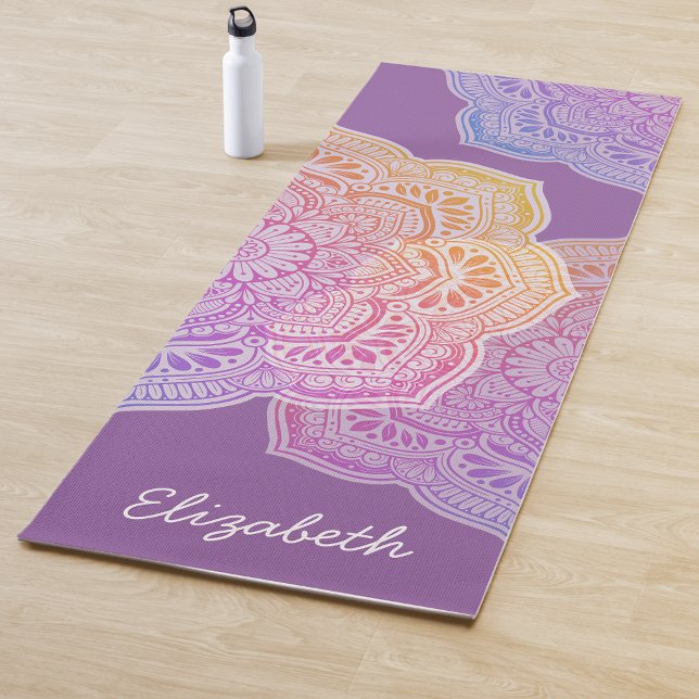 Tapis de Yoga Personnalisé Mandala Iris (Créateur téléchargé)