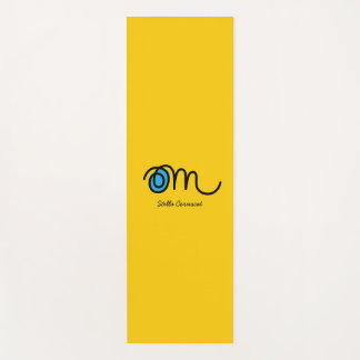 Tapis de Yoga Personnalisé Minimaliste Om Manuscri
