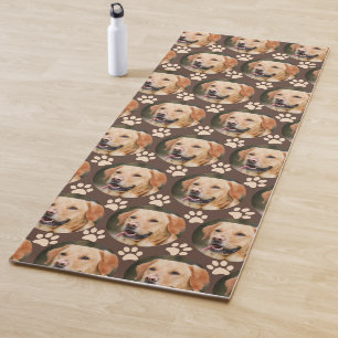 Tapis De Yoga Personnalisé Motif photo animal chien Brown