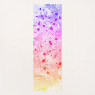 Tapis De Yoga Personnalisé Rose bleu violet vert moderne coloré