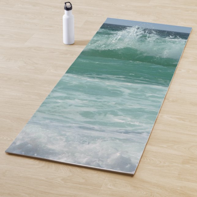 Tapis De Yoga Personnaliser Plage Balnéaire Vagues de mer Fitnes (En situation)