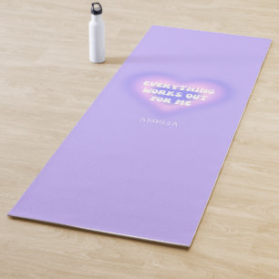 Tapis De Yoga Personnaliser Votre Nom Purple Aura Manifestation