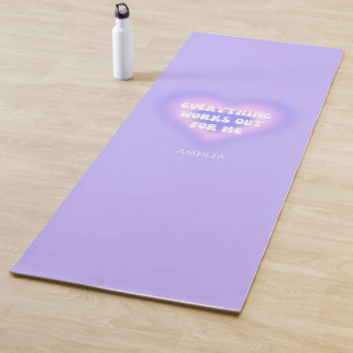 Tapis De Yoga Personnaliser Votre Nom Purple Aura Manifestation 