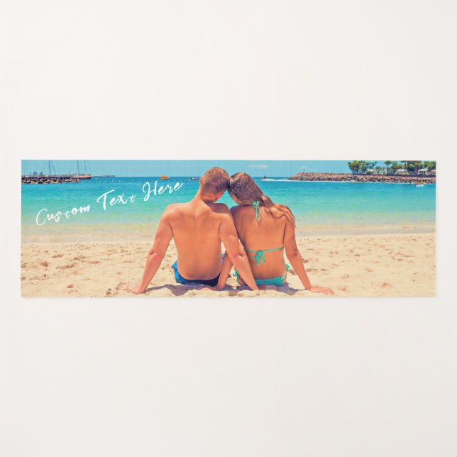 Tapis De Yoga Personnaliser votre photo Yoga Mat avec texte (Devant (Horizontal))