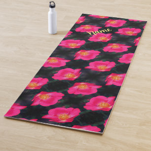 Tapis De Yoga Pétales rose rose Motif Abstrait Personnalisé