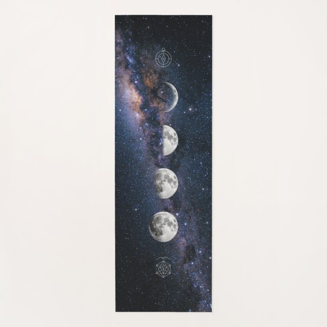 Tapis De Yoga Phase de lune sur voie laiteuse (Devant)