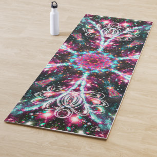 Tapis De Yoga Phosphorescence Zen Lotus Star Kaleid