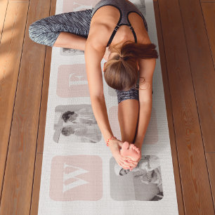 Tapis De Yoga Photo Collage Moderne & Cadeau Rose Pour Lovely Wi